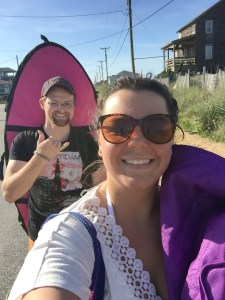 Took a trip to the beach late afternoon. The water was warm enough to float around in